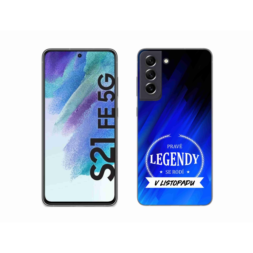 Gélový kryt mmCase na Samsung Galaxy S21 FE 5G - legendy v novembri modré pozadie