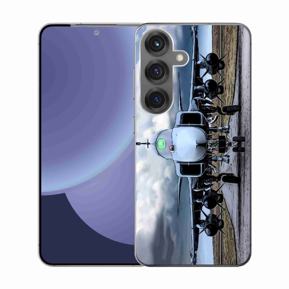 Gélový kryt mmCase na Samsung Galaxy S25 - vojenské lietadlo