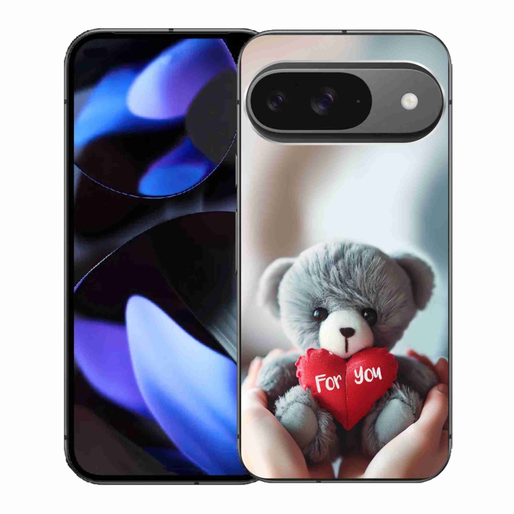 Gélový kryt mmCase na Google Pixel 9/9 Pro - medvedík pre zamilovaných