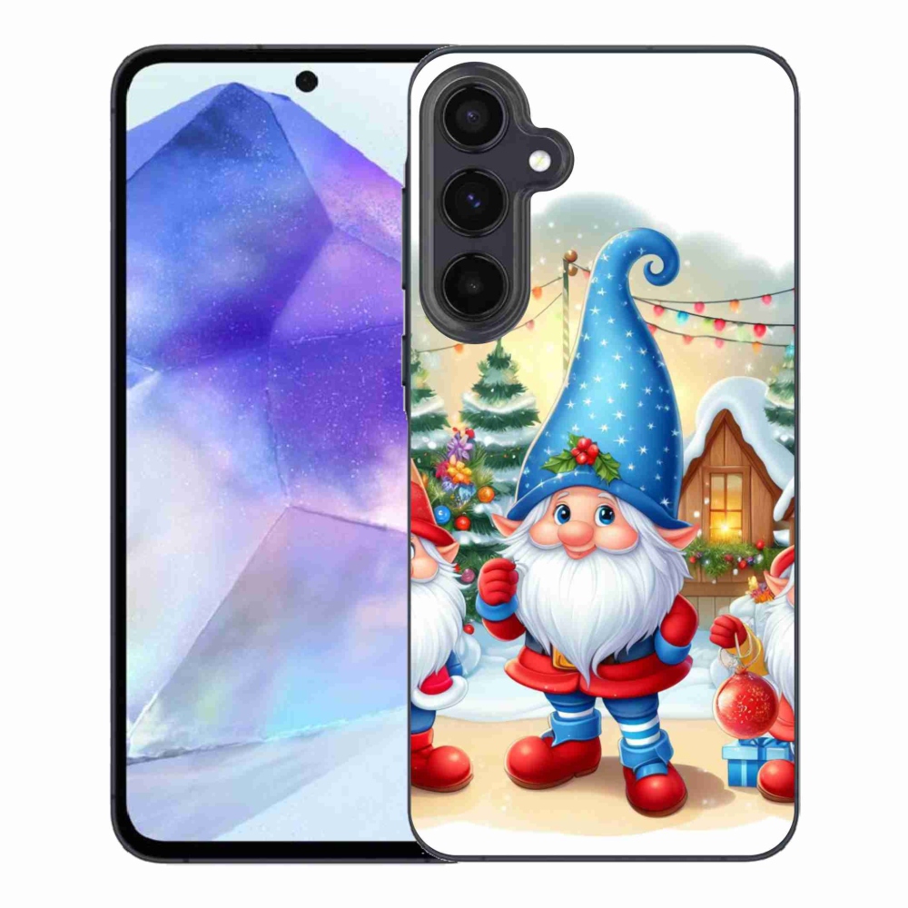 Gélový kryt mmCase na Samsung Galaxy A55 5G - vianočné škriatkovia