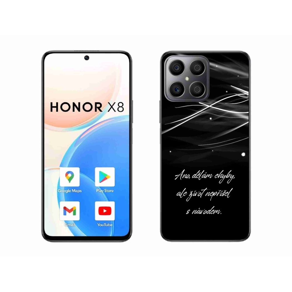Gélový kryt mmCase na Honor X8 4G - citát čierne pozadie