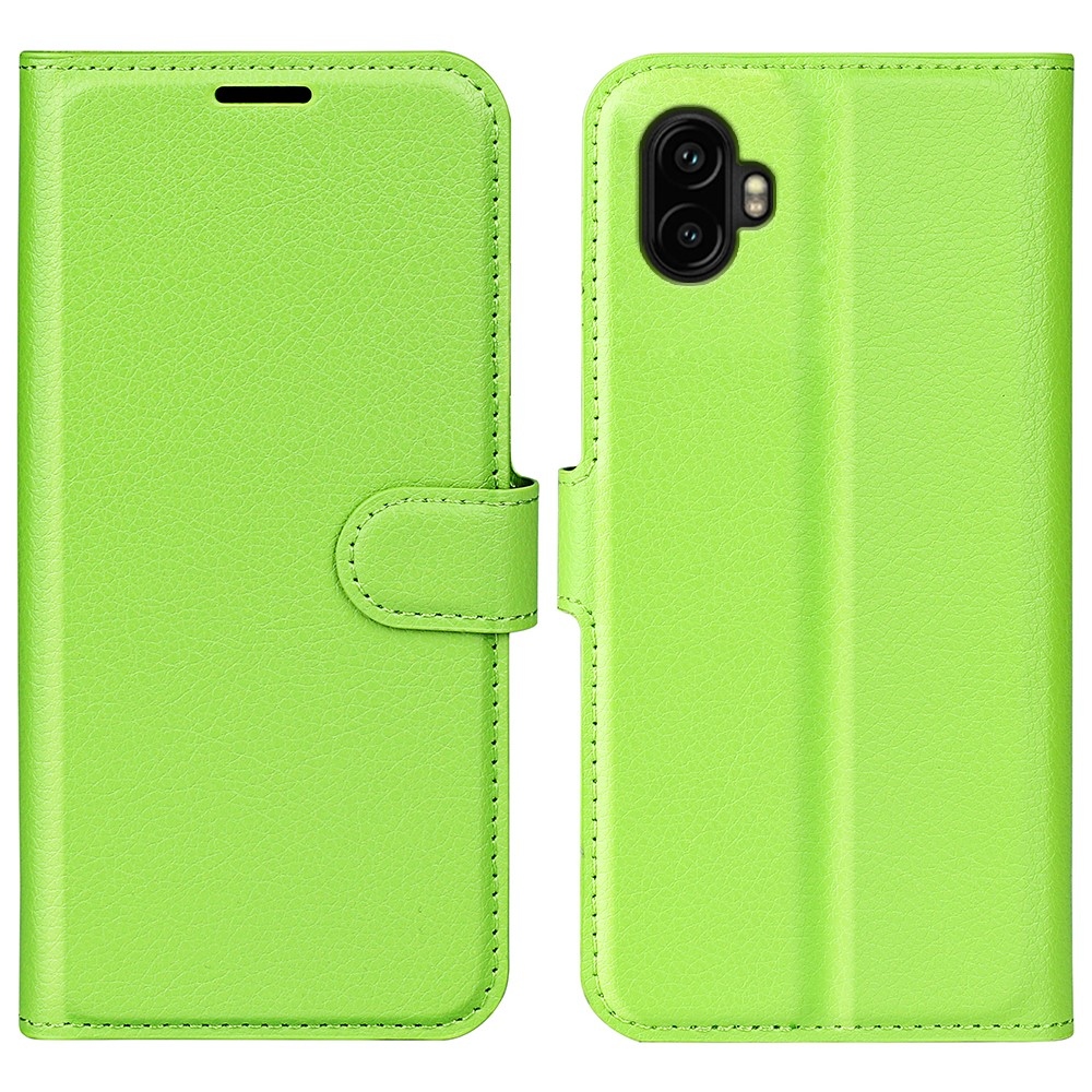 Litchi knižkové púzdro na Samsung Galaxy Xcover 7 Pro - zelené