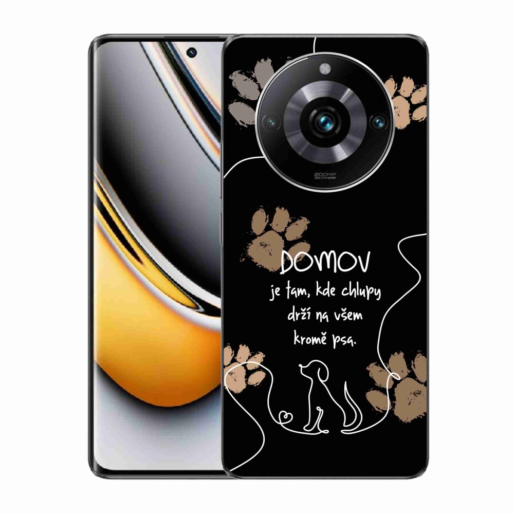 Gélový kryt mmCase na Realme 11 Pro/11 Pro+ - psí motív čierne pozadie