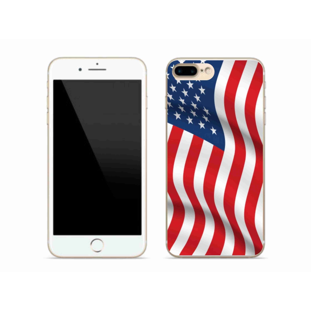 Gélový kryt mmCase na mobil iPhone 8 Plus - USA vlajka