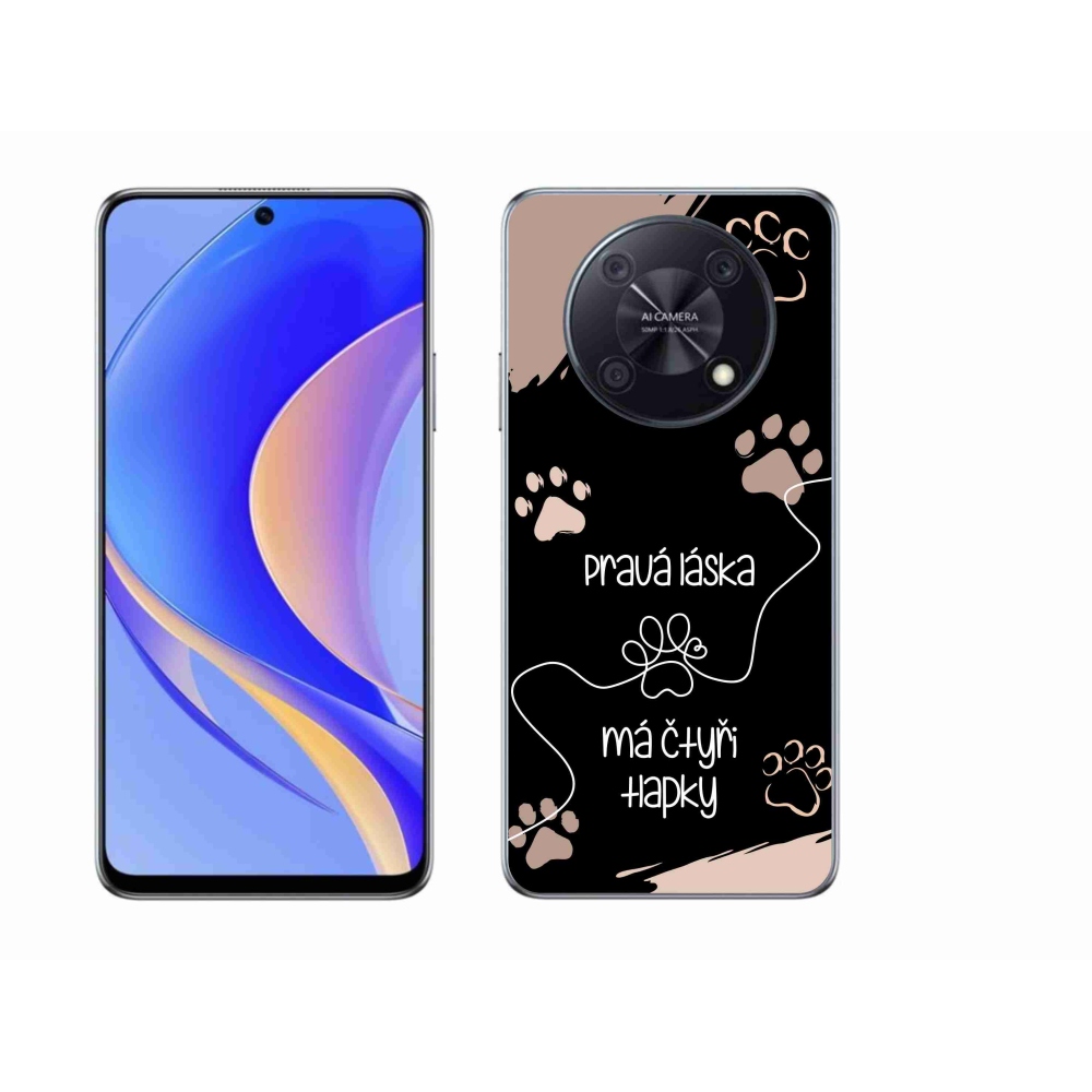 Gélový kryt mmCase na Huawei Nova Y90 - psí motív 1 čierne pozadie