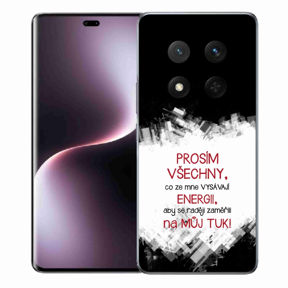 Gélový kryt mmCase na Honor Magic 7 Lite 5G - vtipný text 1 červený
