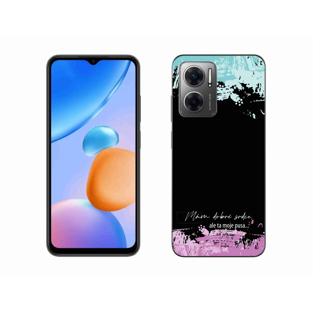 Gélový kryt mmCase na Xiaomi Redmi 10 5G - vtipný text 3 čierne pozadie