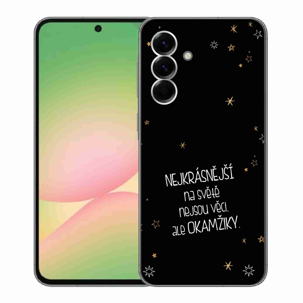 Gélový kryt mmCase na Samsung Galaxy A56 5G - citát 4 čierne pozadie
