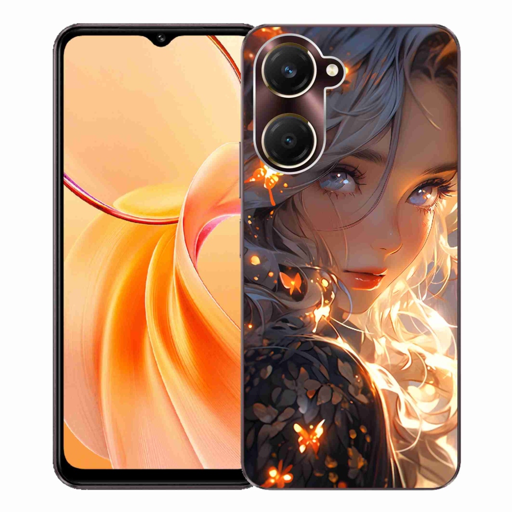 Gélový kryt mmCase na Vivo Y28s 5G - dievča a motýle