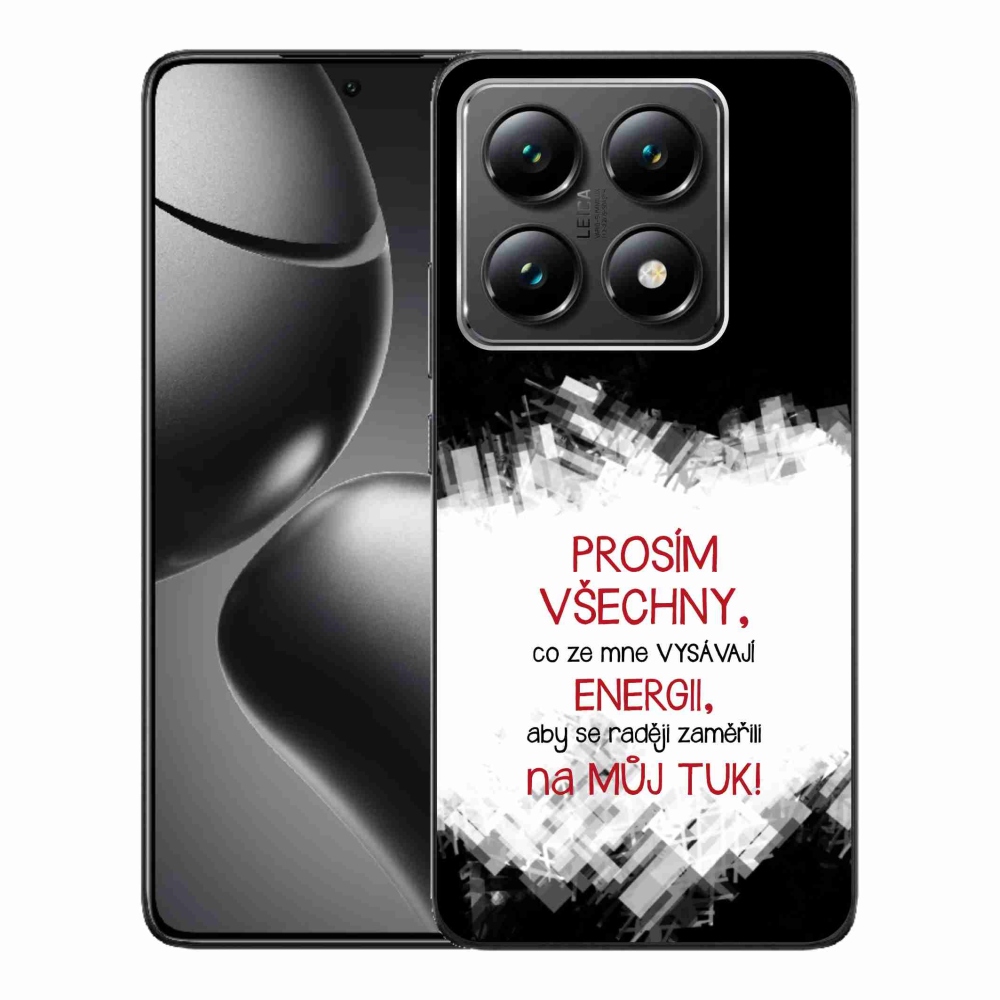 Gélový kryt mmCase na Xiaomi 14T - vtipný text 1 červený