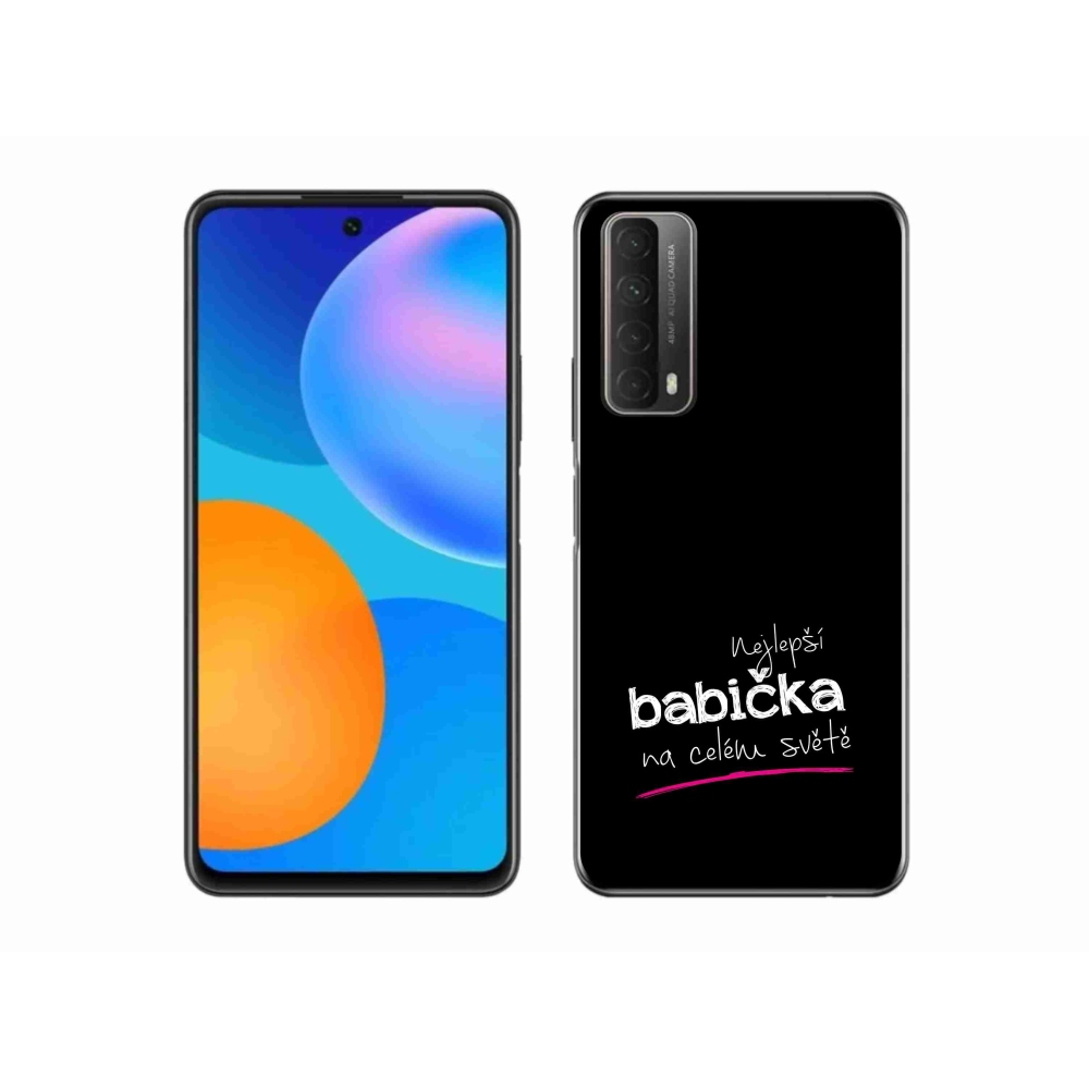 Gélový kryt mmCase na Huawei P Smart (2021) - najlepšia babička 4 čierne pozadie