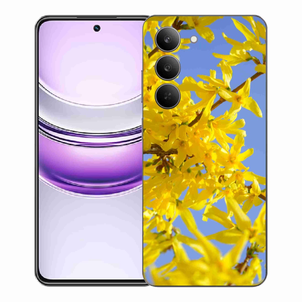 Gélový kryt mmCase na Realme 14x 5G - žlté kvety