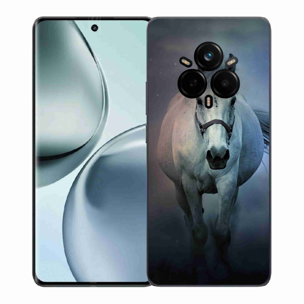 Gélový kryt mmCase na Realme 14 Pro+ 5G - bežiaci biely kôň