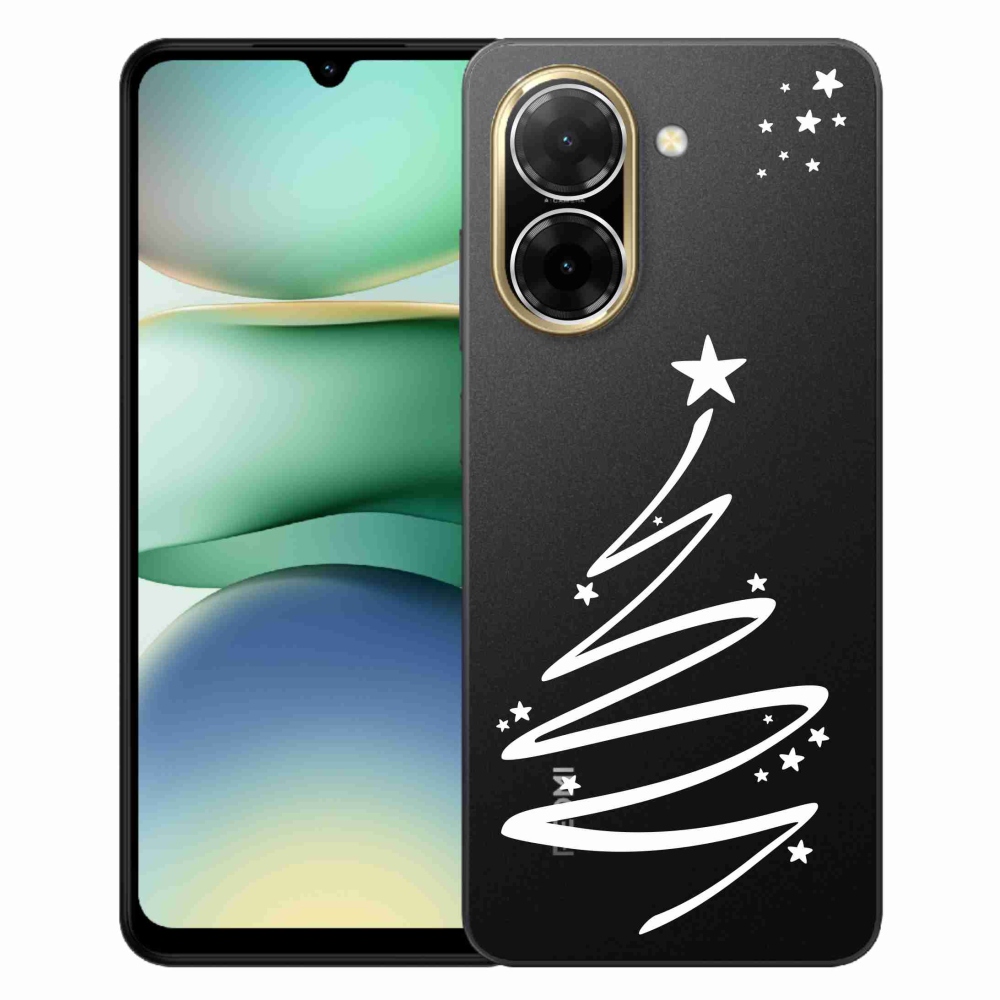 Gélový kryt mmCase na Xiaomi Redmi A5 (171.7x77.8x8.3mm) - biely stromček na priehľadnom pozadí