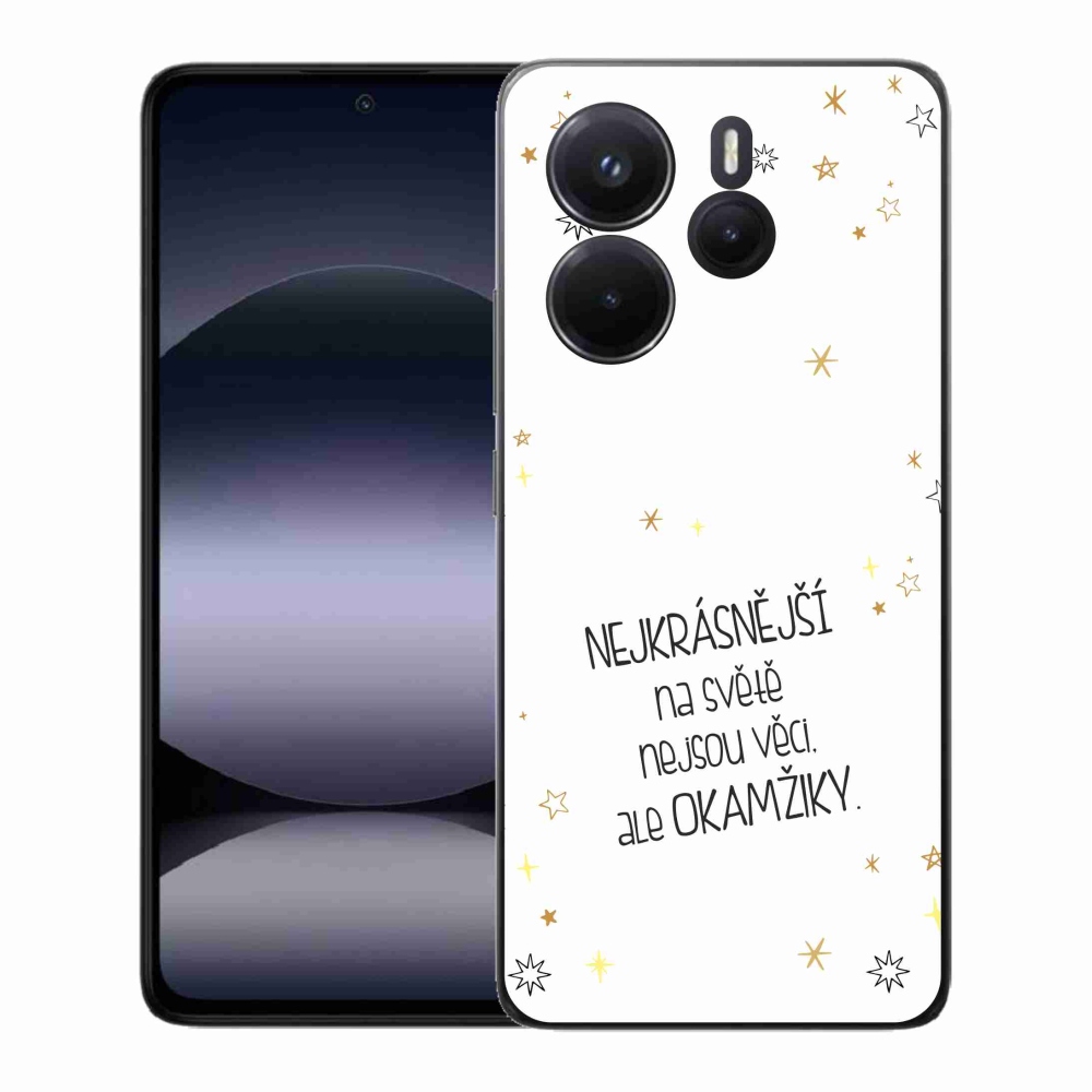 Gélový kryt mmCase na Xiaomi Redmi Note 14 - citát 4 biele pozadie