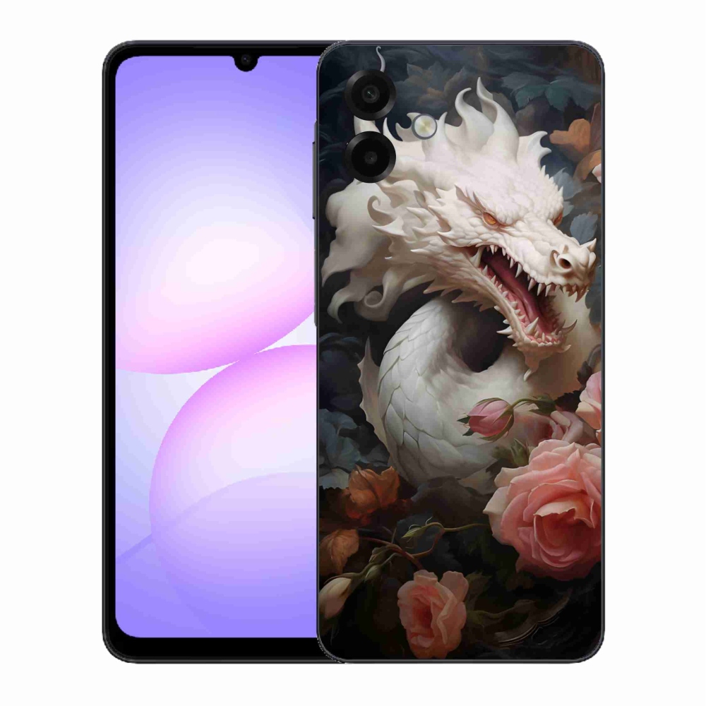 Gélový kryt mmCase na Samsung Galaxy A07 4G - biely drak