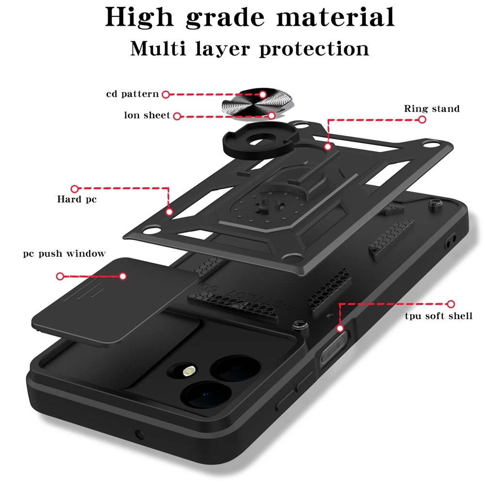 Slide odolný kryt na Samsung Galaxy A07 4G - čierny