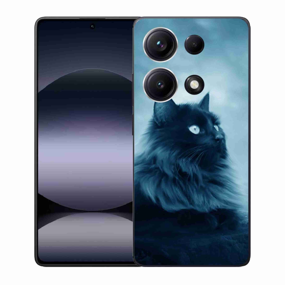 Gélový kryt mmCase na Xiaomi Redmi Note 14S - čierna mačka 1