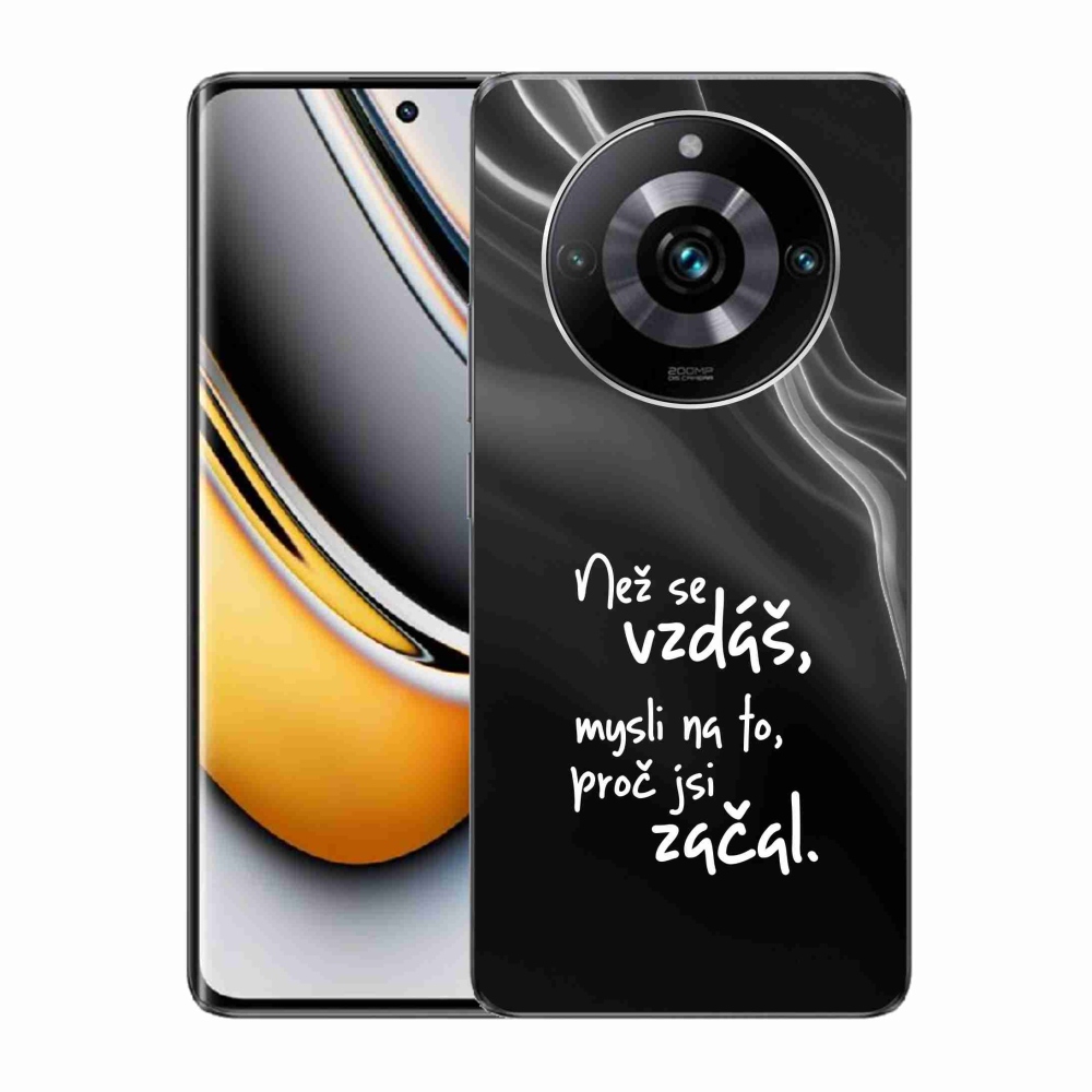 Gélový kryt mmCase na Realme 11 Pro/11 Pro+ - citát 2 čierne pozadie