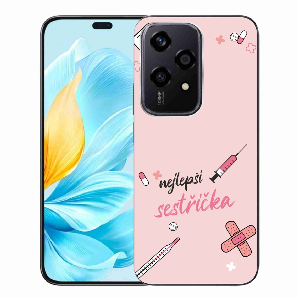 Gélový kryt mmCase na Honor 200 Lite 5G - najlepšia sestrička ružové pozadie