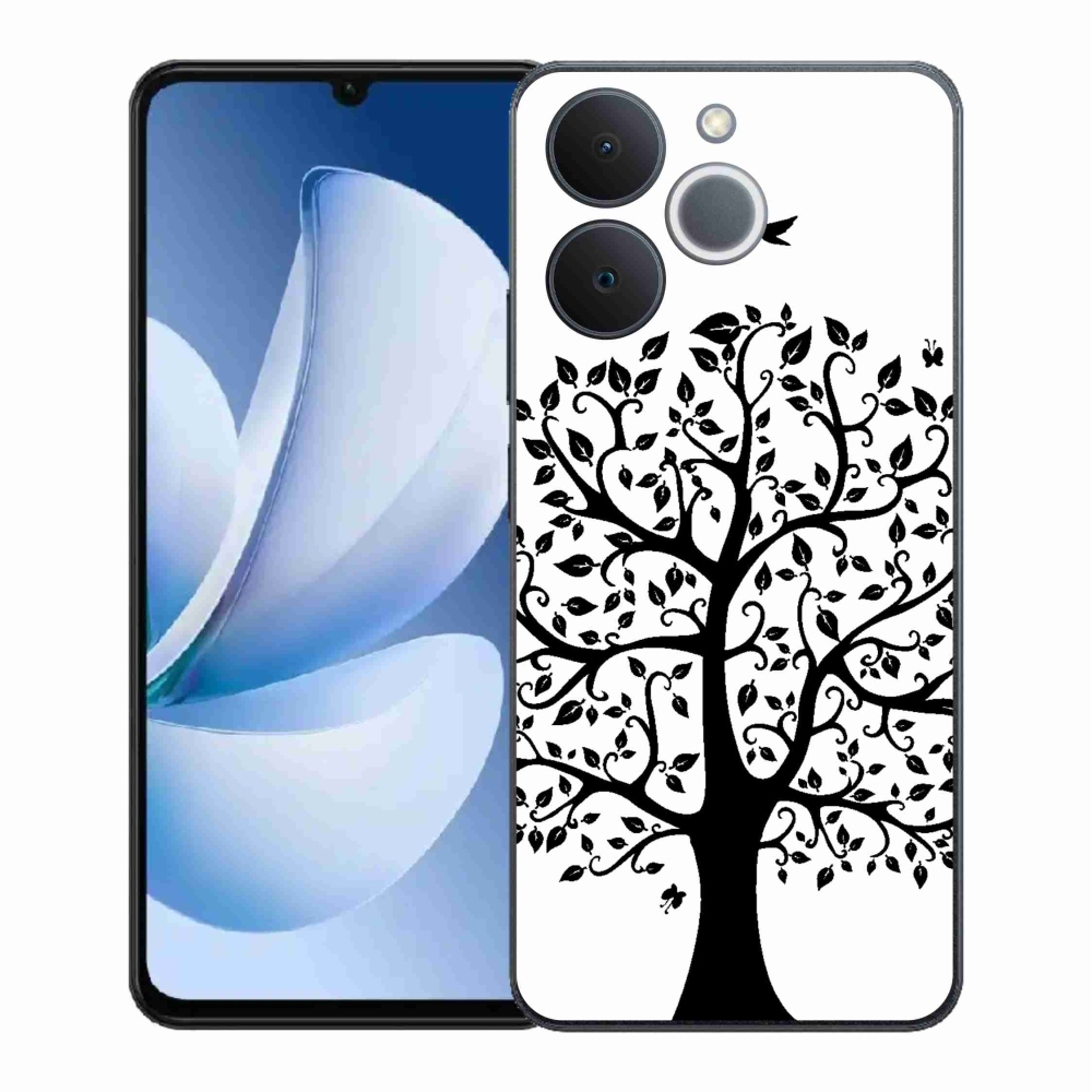 Gélový kryt mmCase na Realme Note 70T - čiernobiely strom