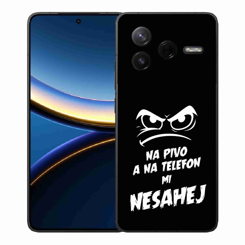 Gélový kryt mmCase na Xiaomi Poco F7 Pro - pivný motív 2 čierne pozadie