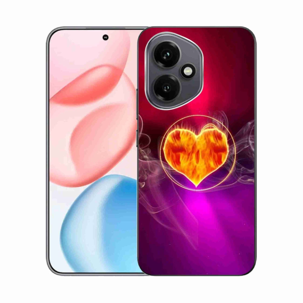 Gélový kryt mmCase na Honor 400 - ohnivé srdce