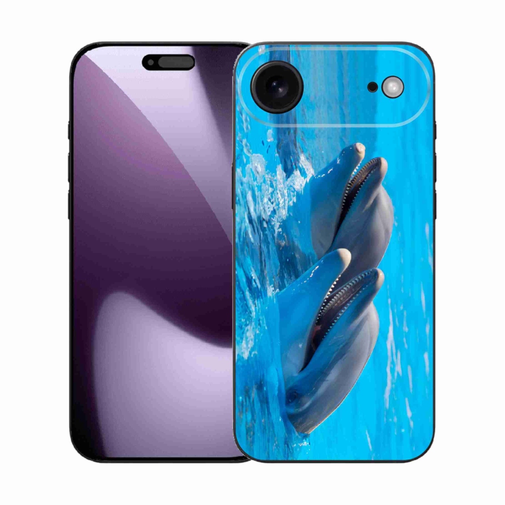 Gélový kryt mmCase na iPhone 17 Air - delfíny