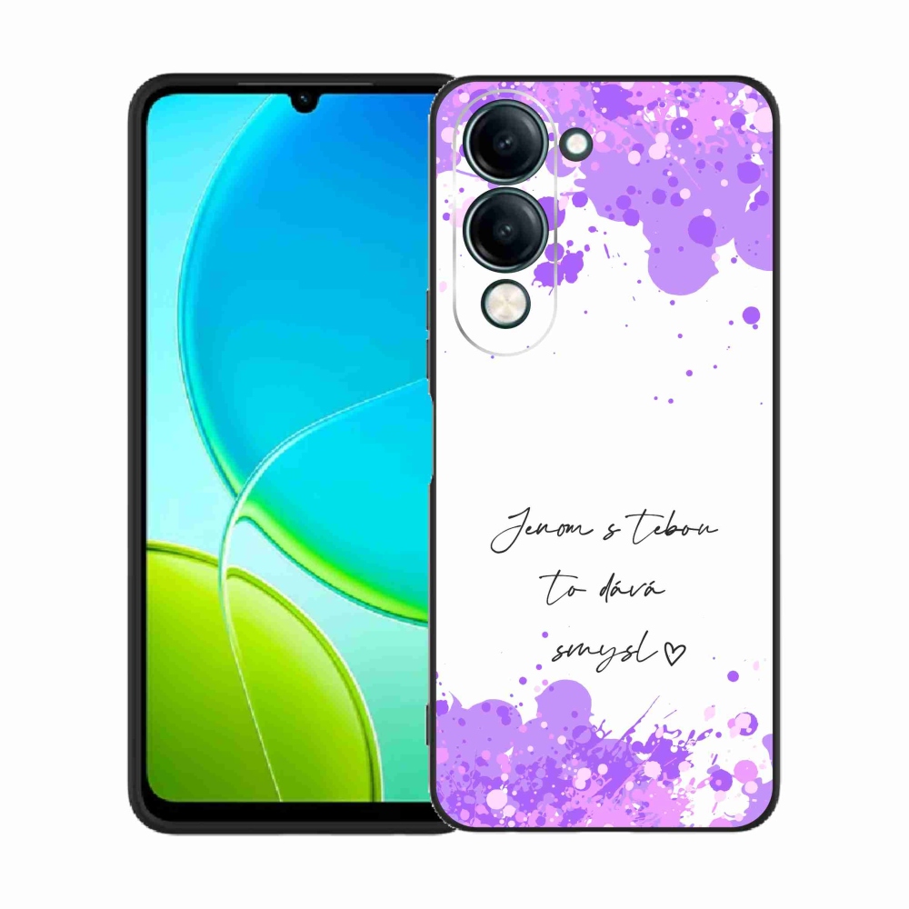 Gélový kryt mmCase na Vivo Y29s 5G - zamilovaný text biele pozadie