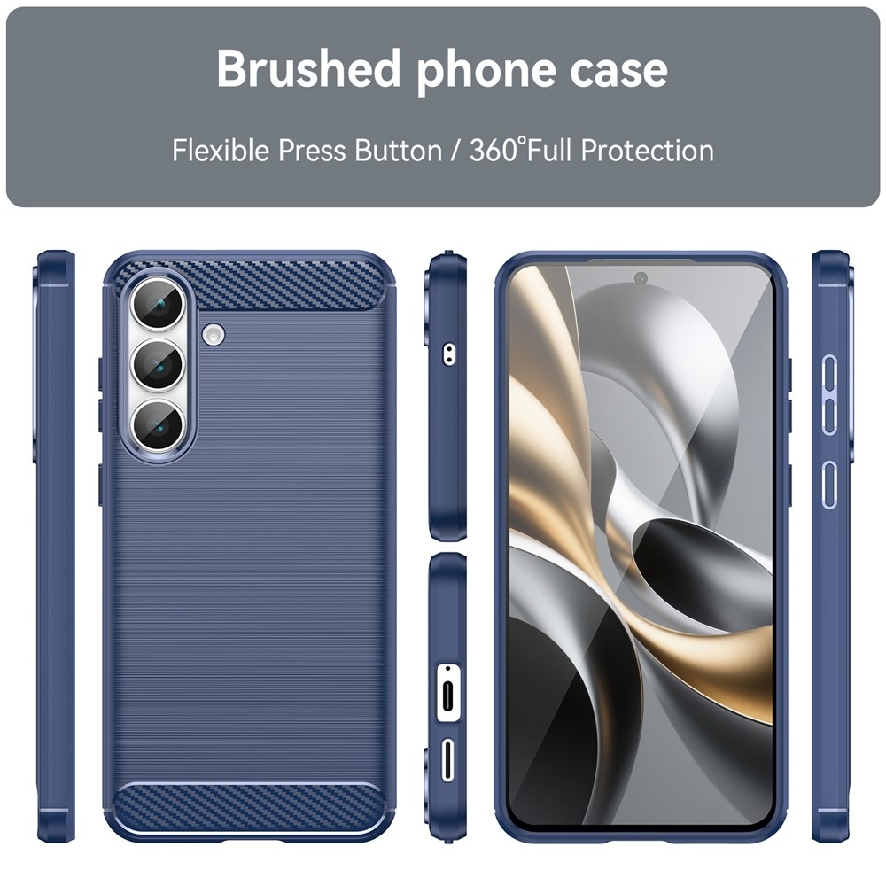 Carbon odolný gélový obal na Samsung Galaxy S25 FE - modrý