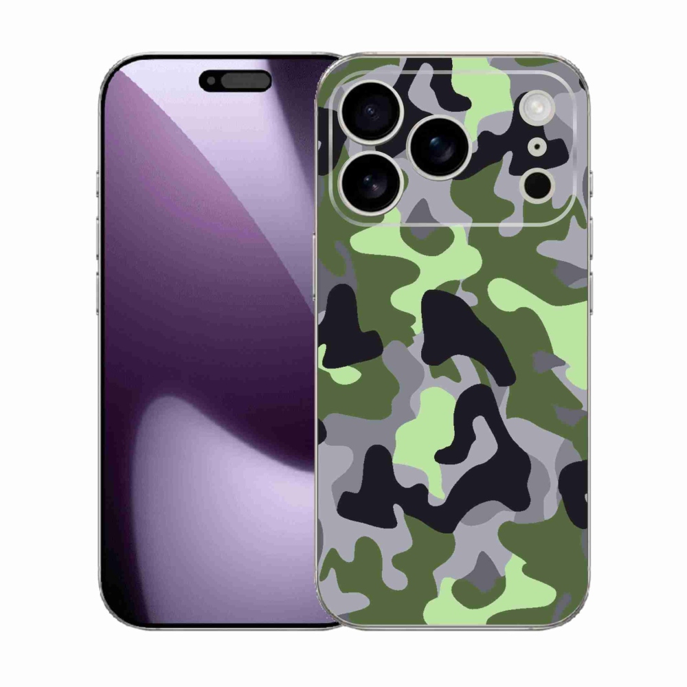 Gélový kryt mmCase na iPhone 17 Pro - maskáčový vzor 7