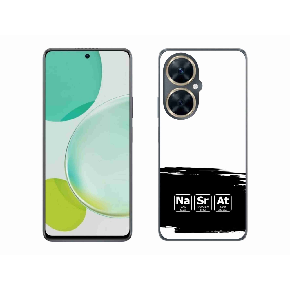 Gélový kryt mmCase na Huawei Nova 11i - chemické prvky čiernobiele pozadie
