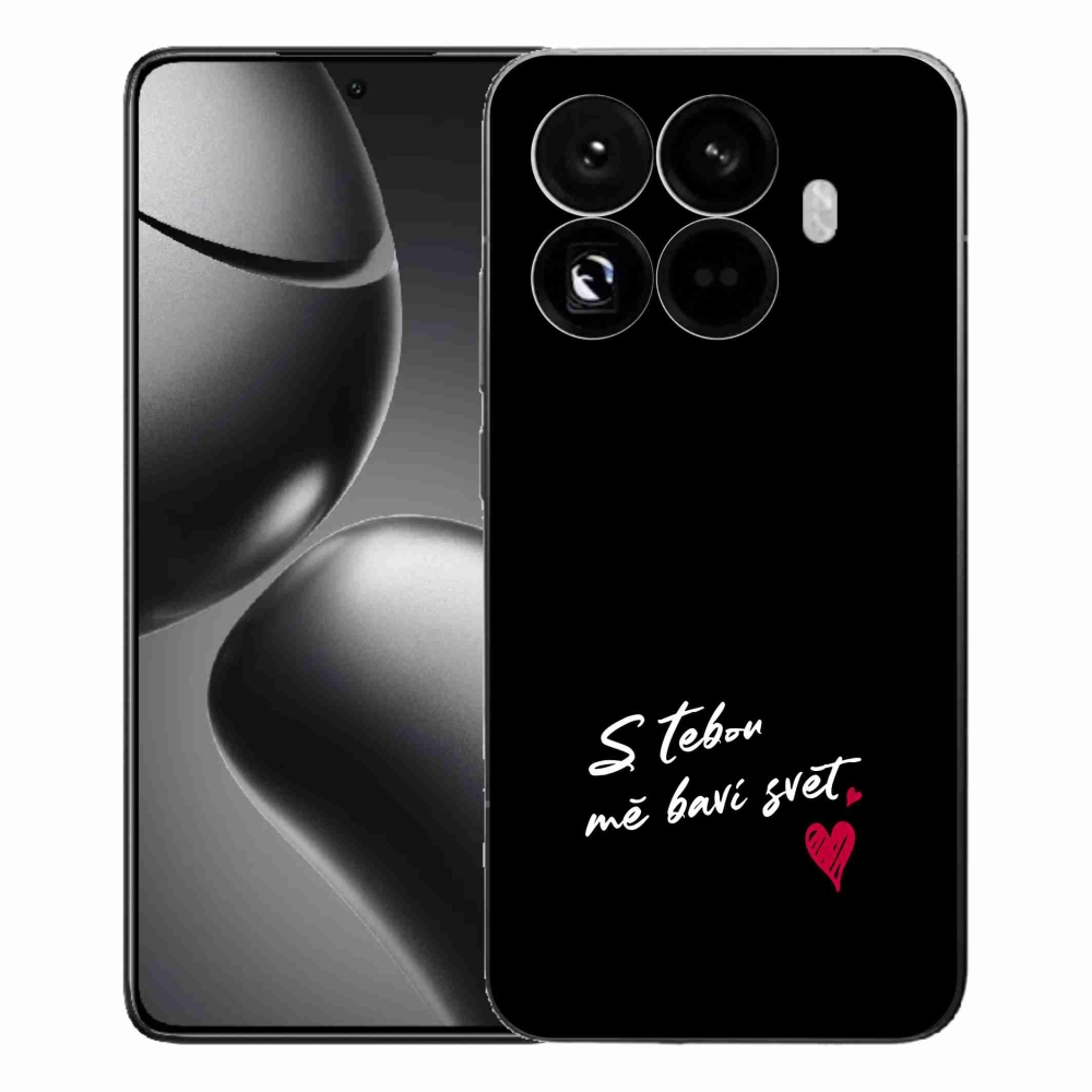 Gélový kryt mmCase na Xiaomi 15T Pro - zamilovaný text 1 čierne pozadie