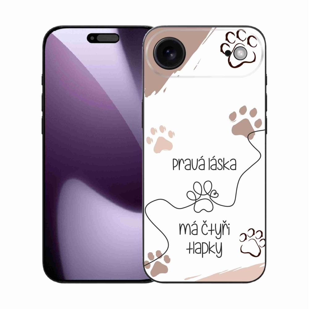 Gélový kryt mmCase na iPhone 17 Air - psí motív 1 biele pozadie