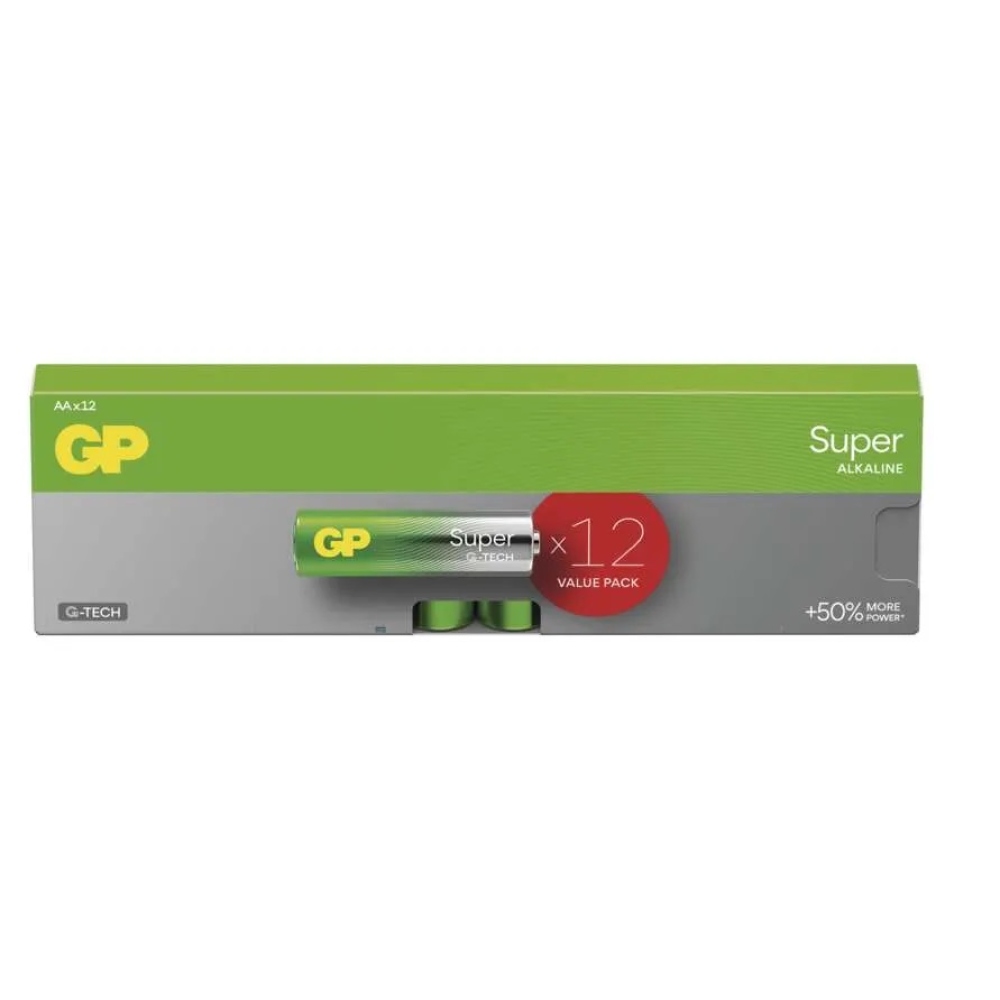 Alkalická batéria GP Super AA (LR6) - 12ks