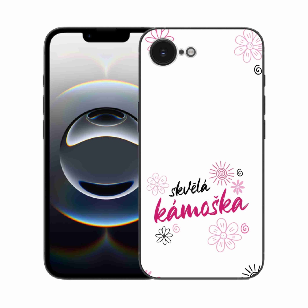 Gélový kryt mmCase na iPhone 16e - skvelá kamoška biele pozadie