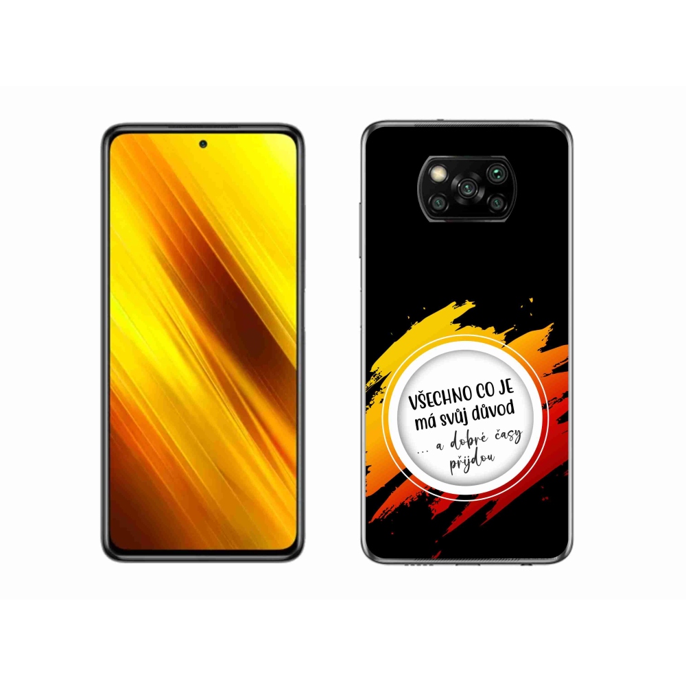 Gélový kryt mmCase na Xiaomi Poco X3 Pro - citát 3 čierne pozadie