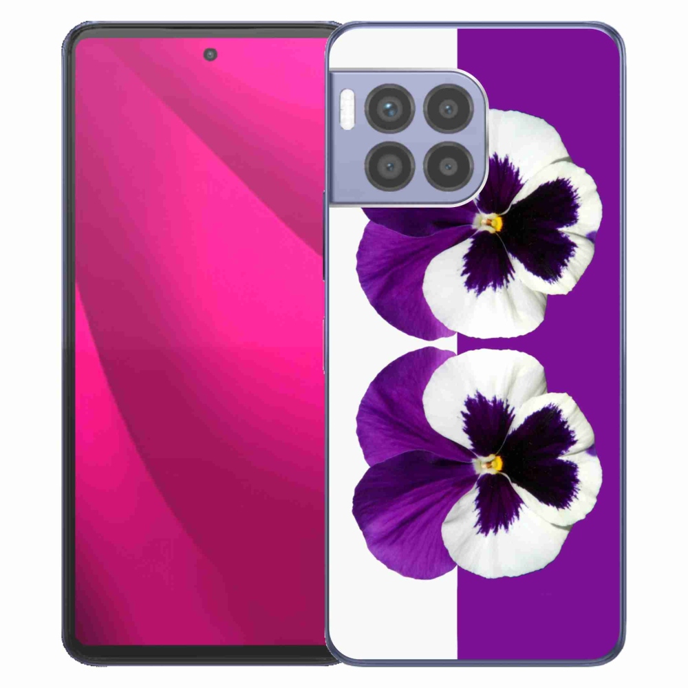 Gélový kryt mmCase na T-Mobile T Phone 2 Pro - fialovobiely kvet