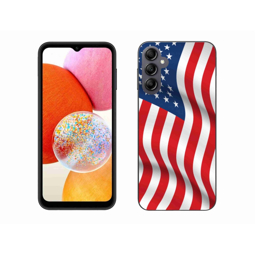 Gélový kryt mmCase na mobil Samsung Galaxy A14 4G/5G - USA vlajka