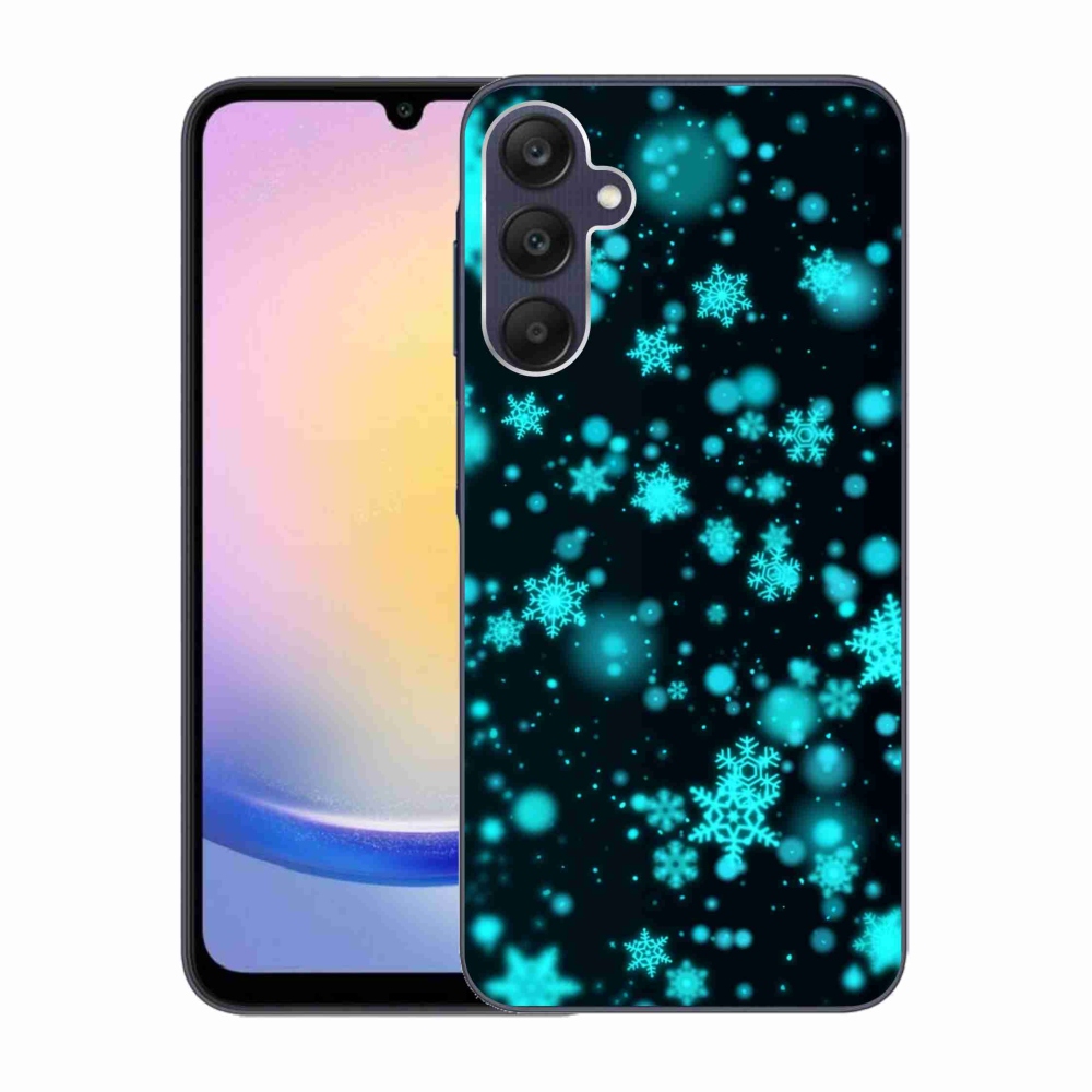 Gélový kryt mmCase na Samsung Galaxy A25 5G - snehové vločky 1