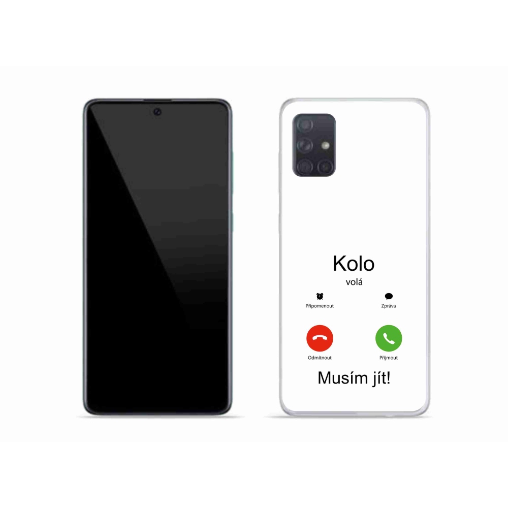 Gélový kryt mmCase na Samsung Galaxy A51 - koleso volá biele pozadie