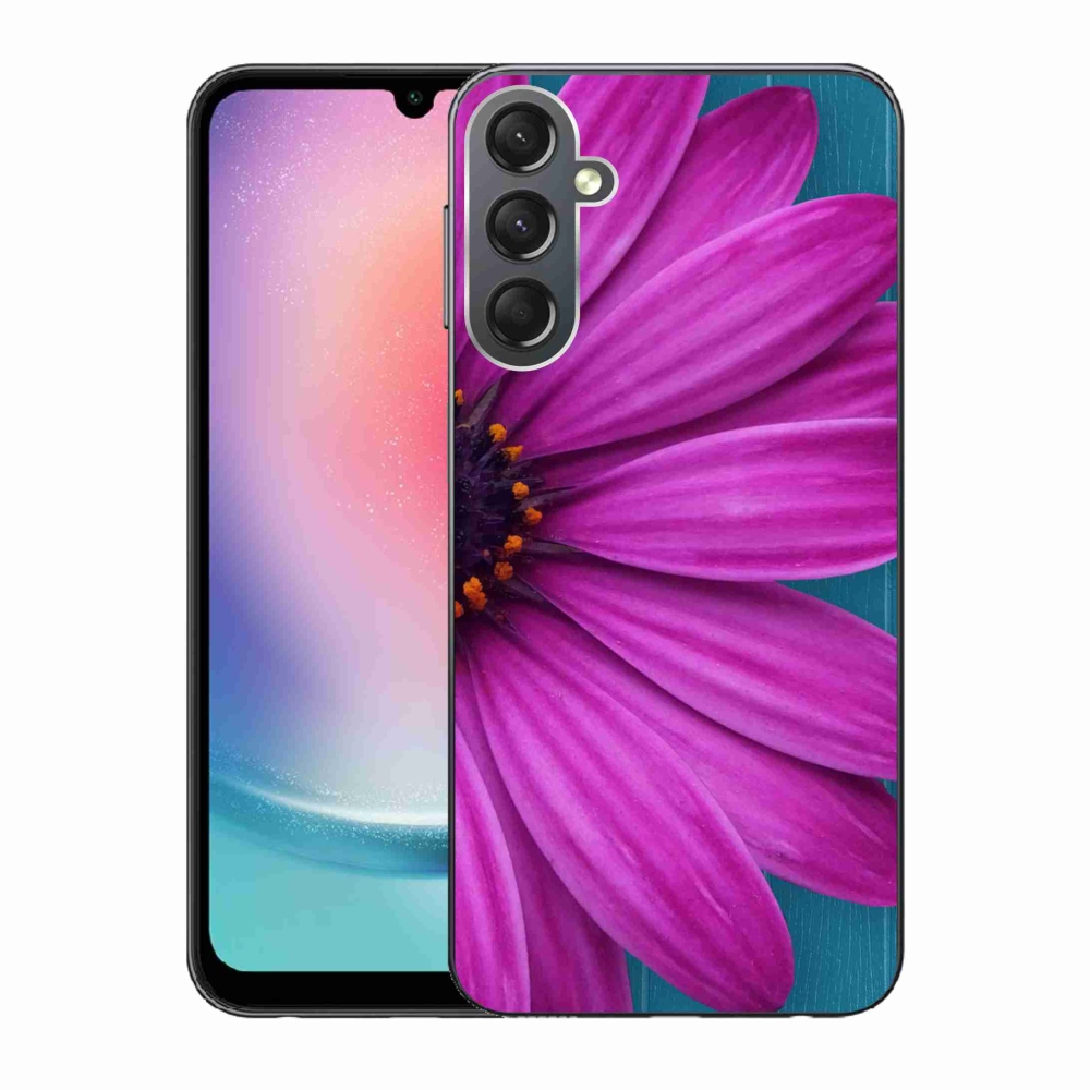 Gélový obal mmCase na Samsung Galaxy A24 - fialová margaréta