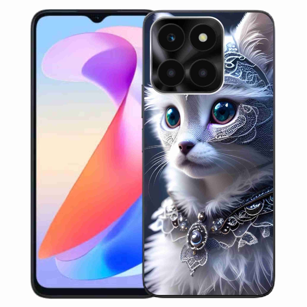 Gélový kryt mmCase na Honor X6a - biela mačka