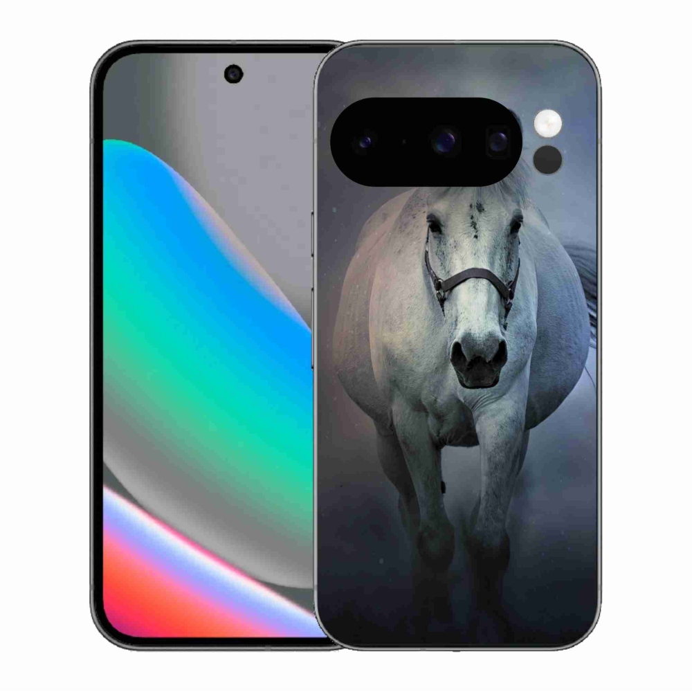 Gélový kryt mmCase na Google Pixel 10 Pro - bežiaci biely kôň