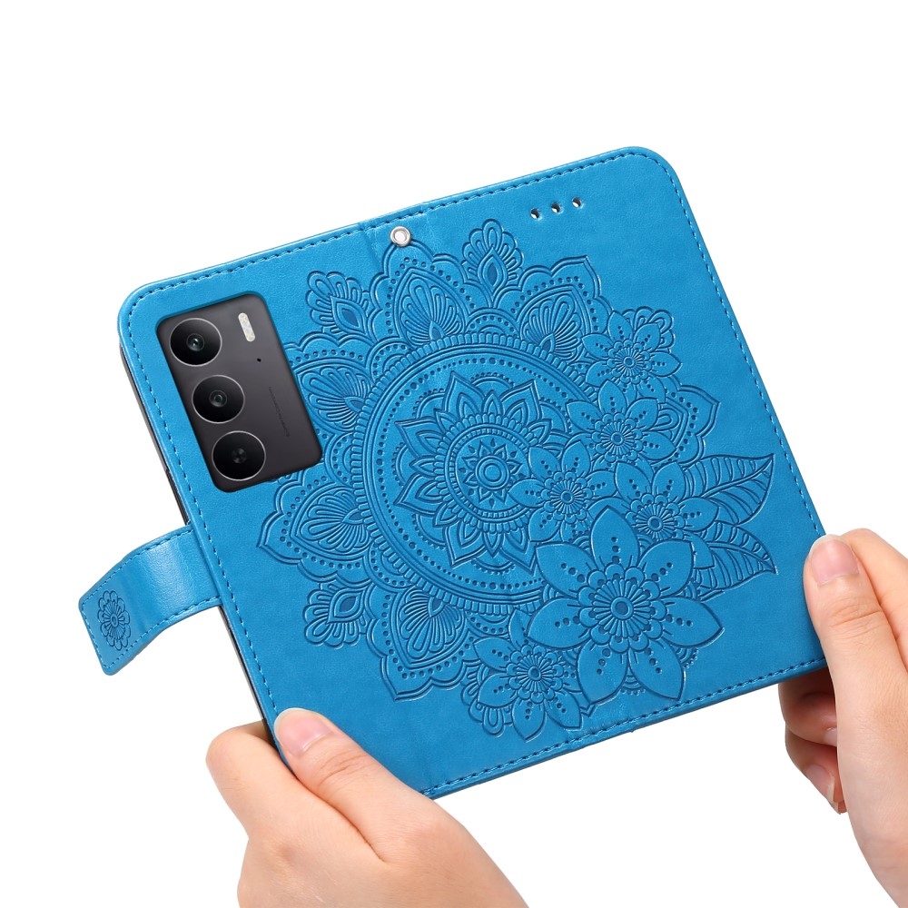 Mandala knižkové púzdro na Realme C75 - modré