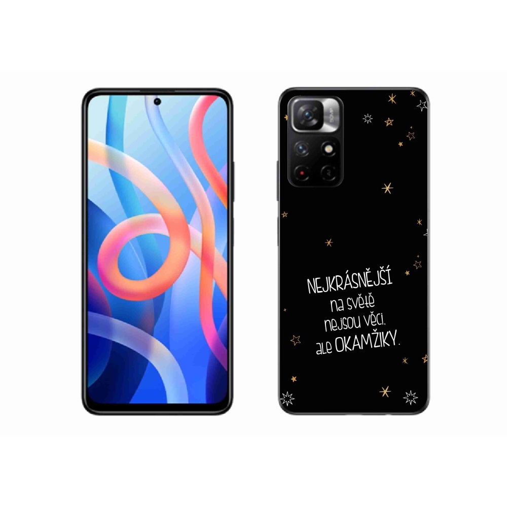 Gélový kryt mmCase na Xiaomi Redmi Note 11S 5G - citát 4 čierne pozadie