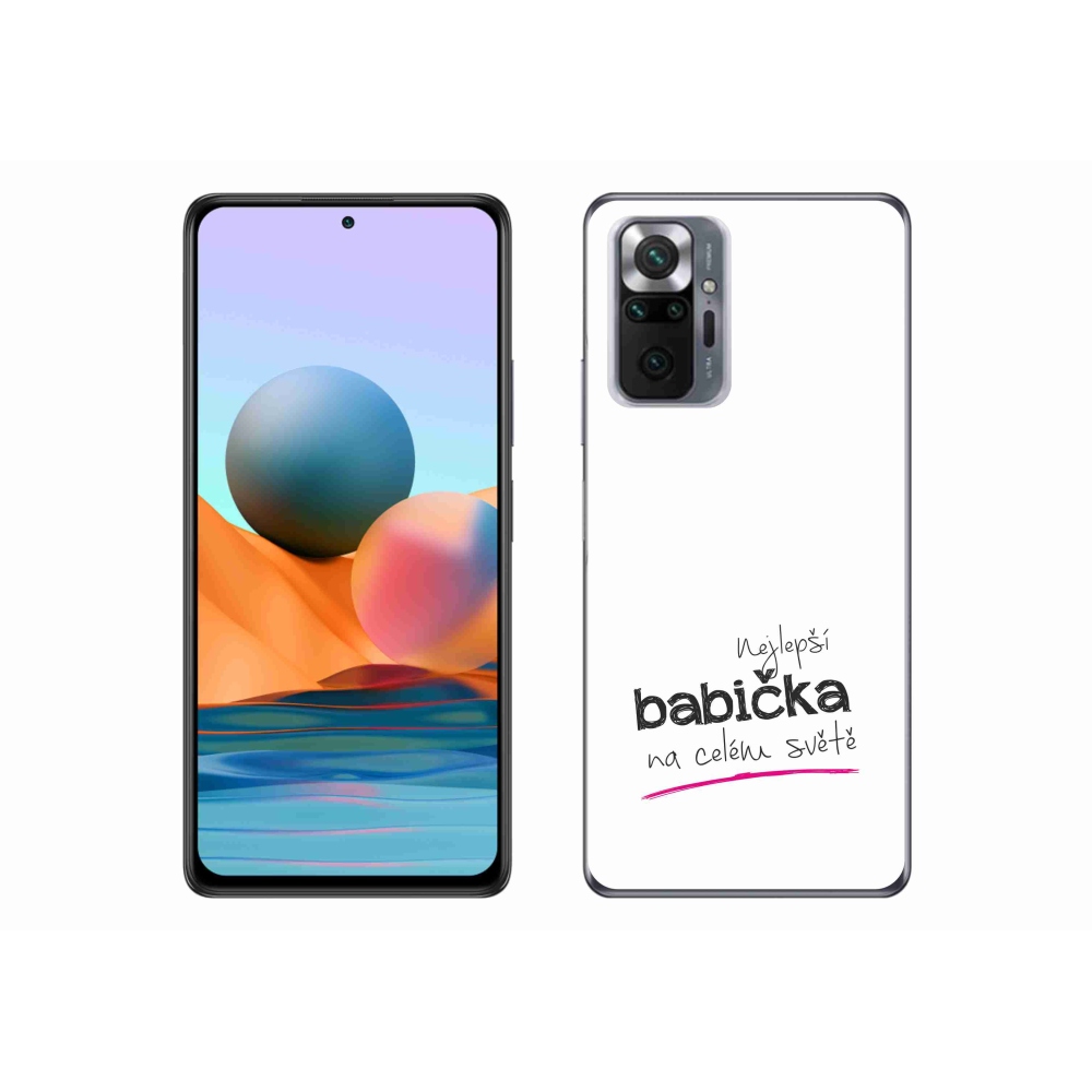 Gélový kryt mmCase na Xiaomi Redmi Note 10 Pro - najlepšia babička 4 biele pozadie