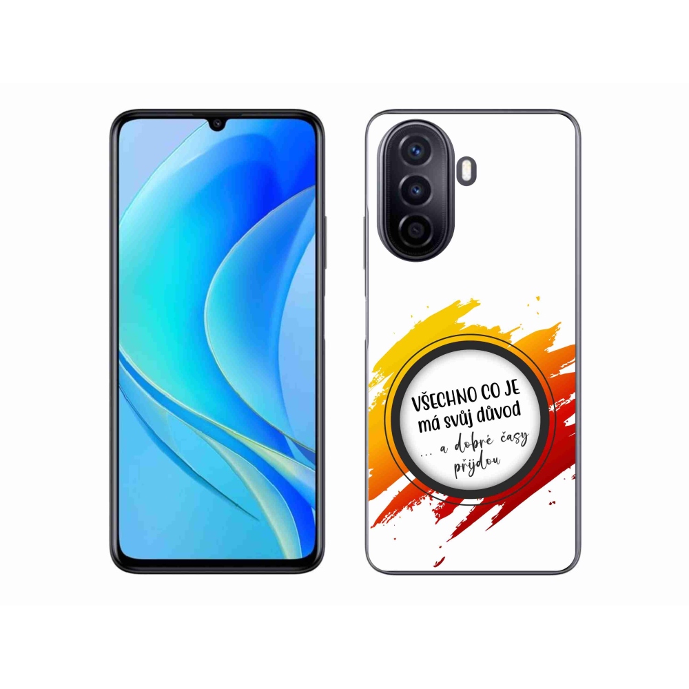 Gélový kryt mmCase na Huawei Nova Y70 - citát 3 biele pozadie