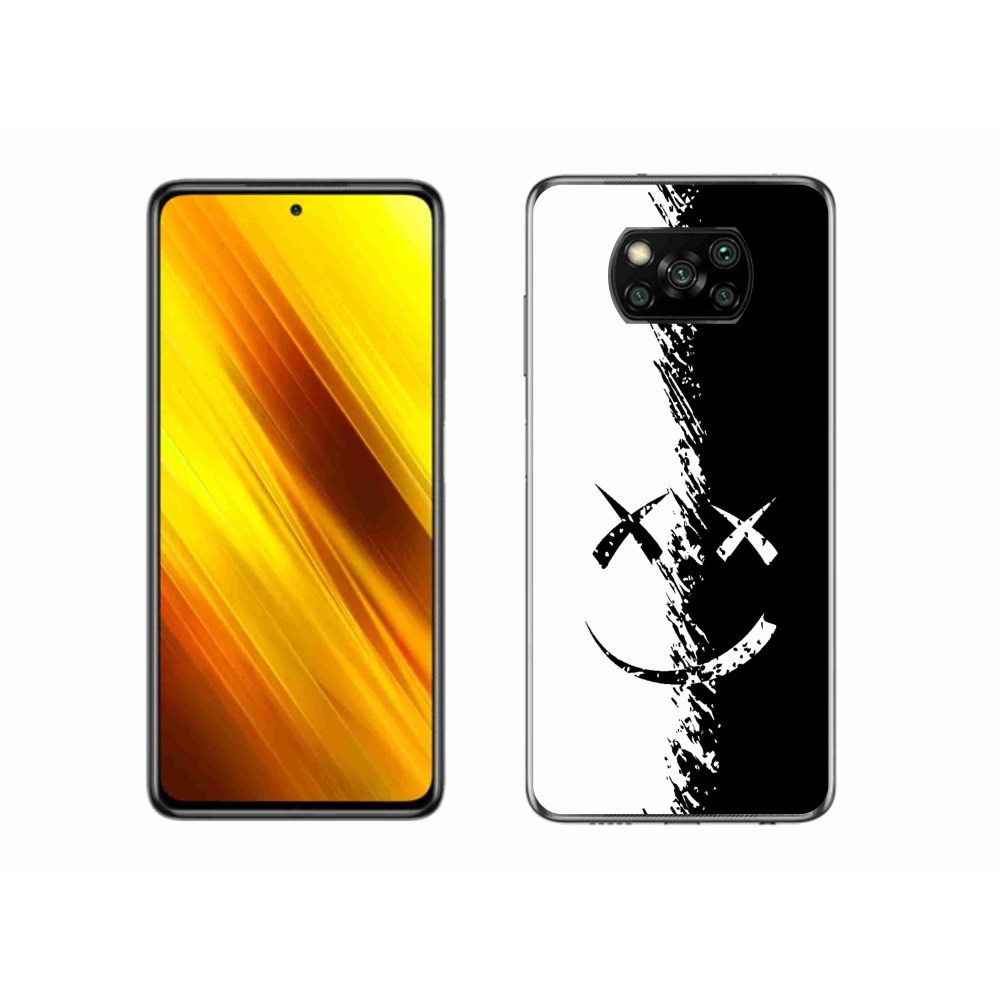 Gélový kryt mmCase na Xiaomi Poco X3 Pro - čiernobiely smajlík