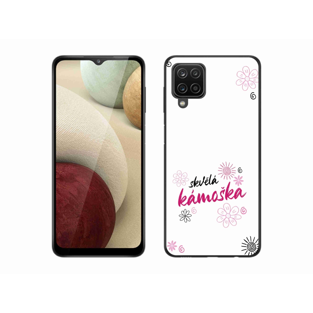 Gélový kryt mmCase na Samsung Galaxy A12 - skvelá kamoška biele pozadie